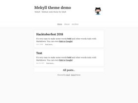 Mekyll screenshot